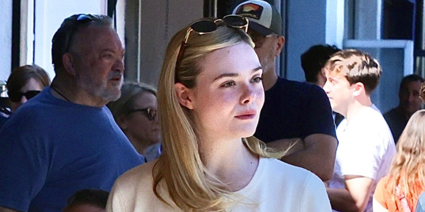 Elle Fanning says it’s springtime with this butter-yellow daisy set